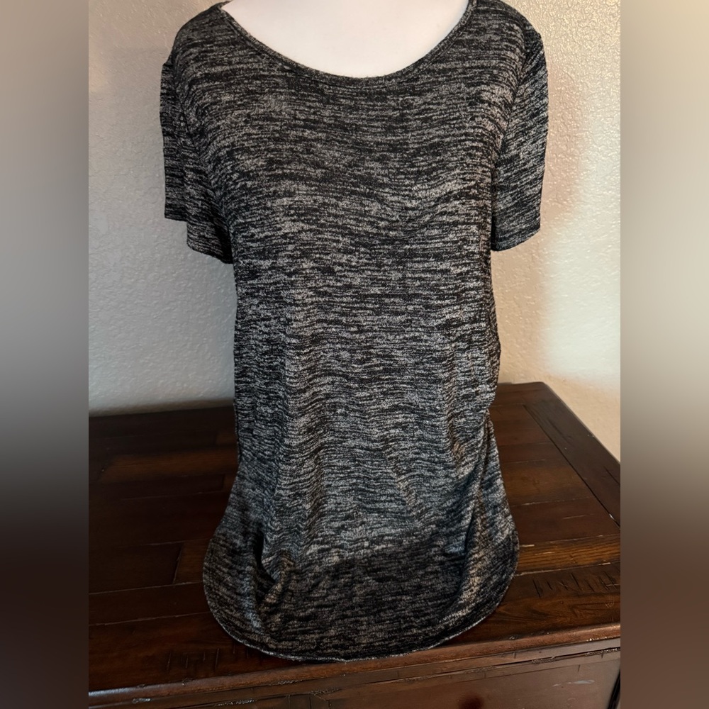 Apt. 9 Charcoal and Light Gray Knit Top
